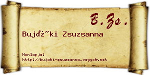 Bujáki Zsuzsanna névjegykártya